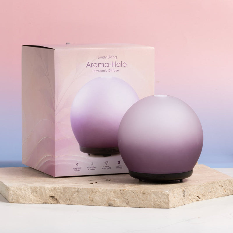 Glass diffuser in amethyst colour