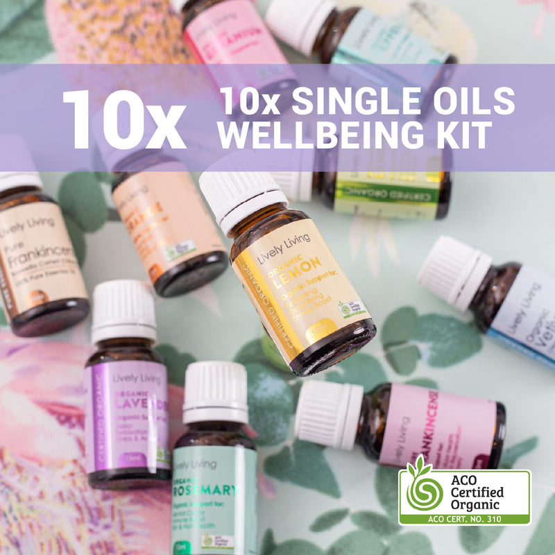 10 x single note oils to support your wellbeing journey
