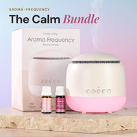 Aroma-Frequency Calm Bundle with the sound diffuser and Serenity and Nurture organic oils