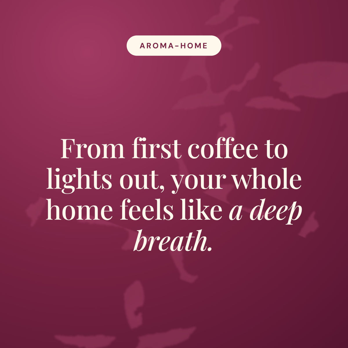 Aroma-Home diffuser statement card