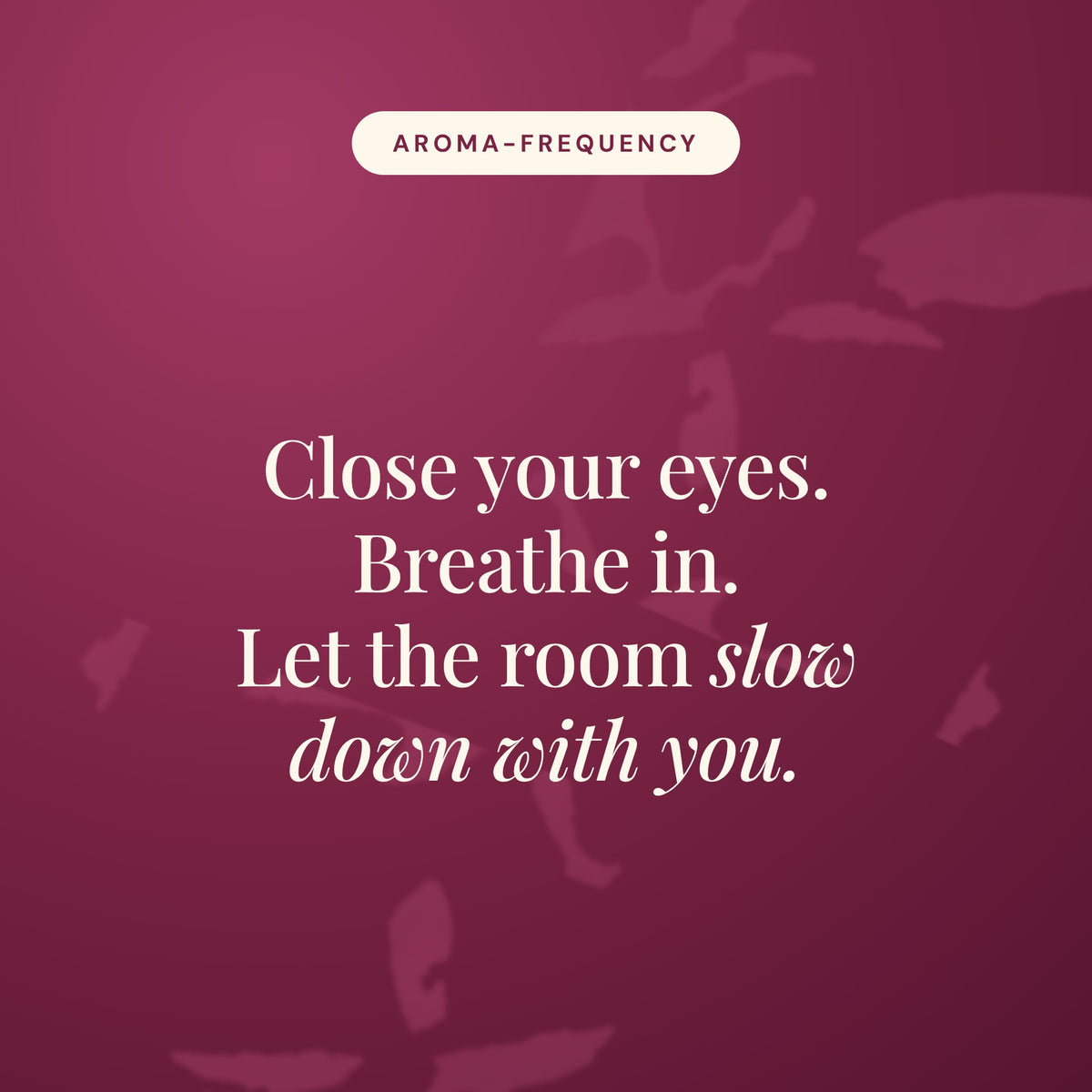 Aroma-Frequency Sound Diffuser statement card