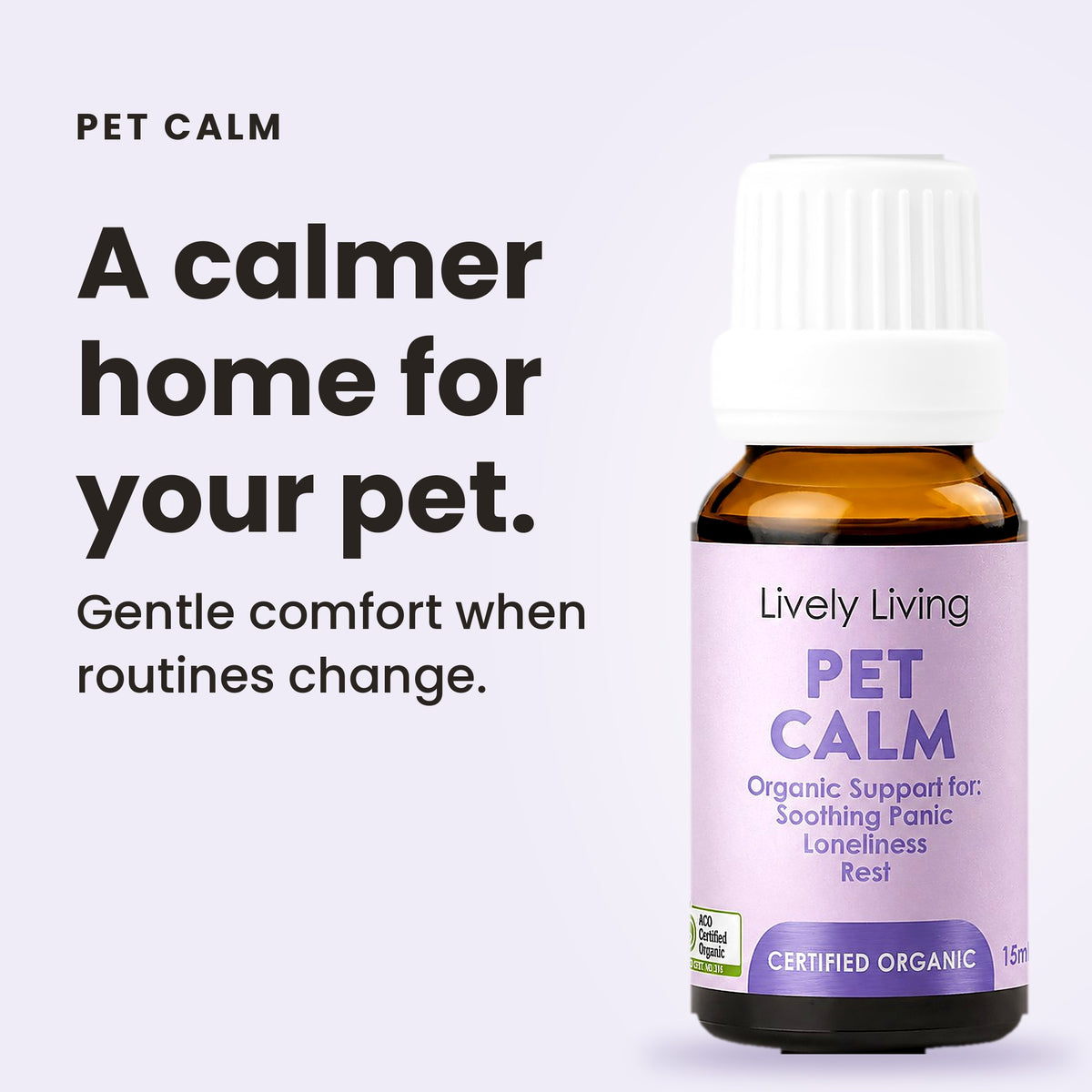 Pet Calm organic essential oil: a calmer home for your pet
