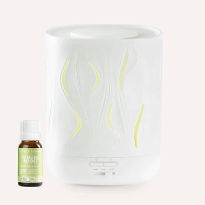Aroma-Cloud Humidifier Diffuser + Immune Oil