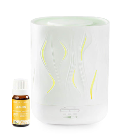 Aroma-Cloud Humidifier Diffuser + Lemon Oil