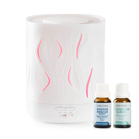 Aroma-Cloud Humidifier + Winter & Protection Oils