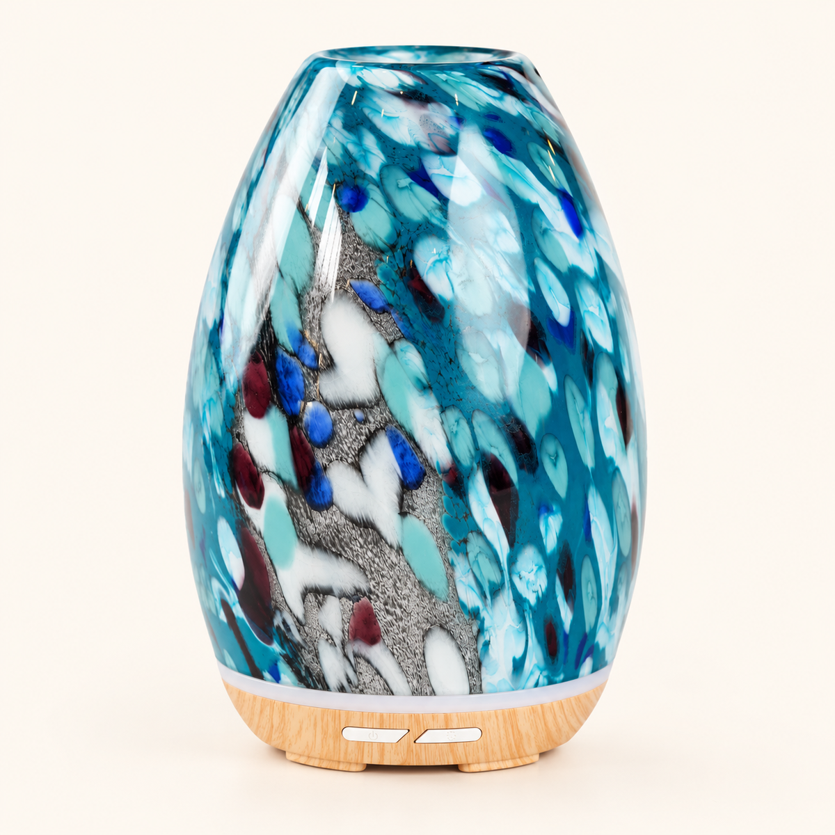 Glass pecock diffuser 