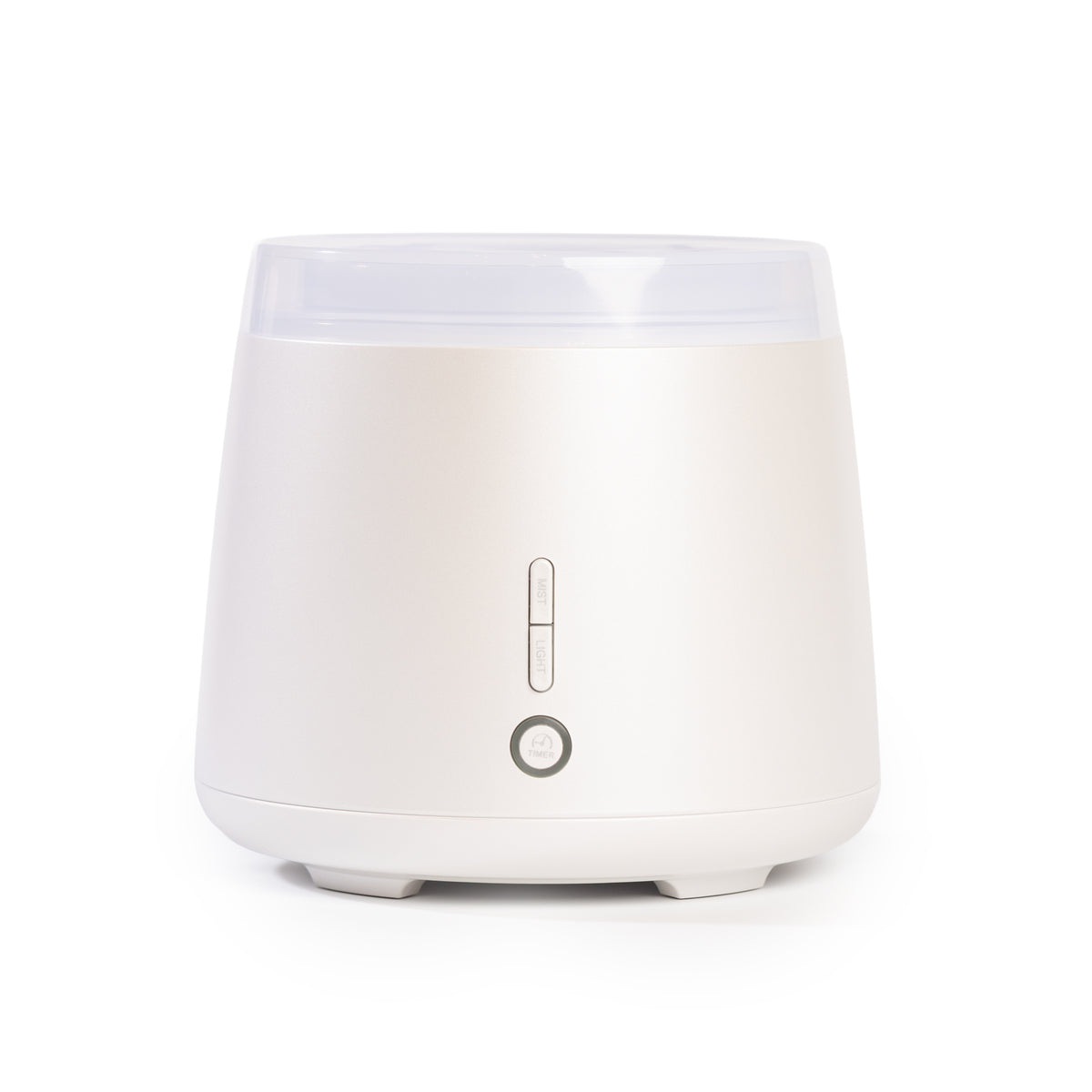 White humidifier with a control panel on a white background
