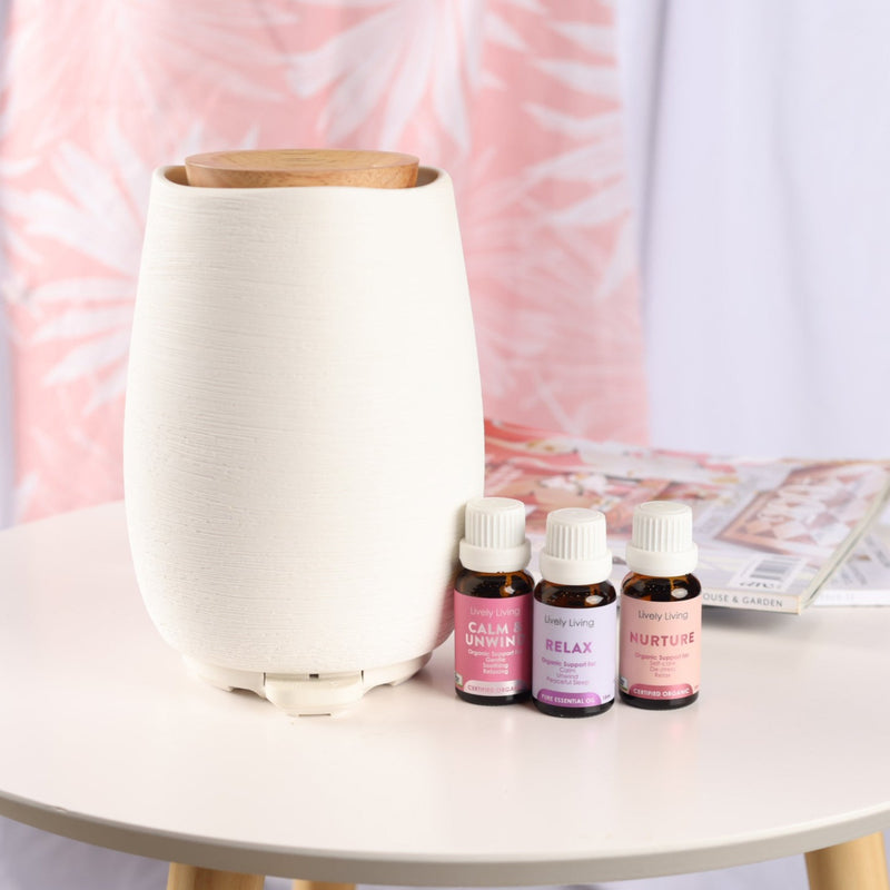 Aroma-Fern Diffuser and 3 essential oils