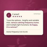 Five star customer review of the Aroma-Frequency Sound Diffuser