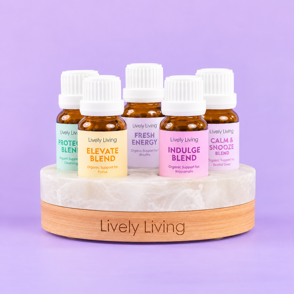 Lively Living Signature organic essential oil collection