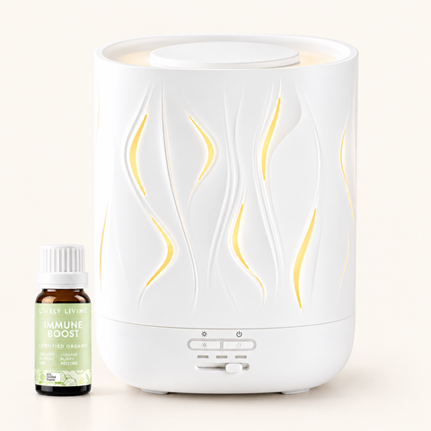 Aroma-Cloud Humidifier Diffuser + Immune Oil