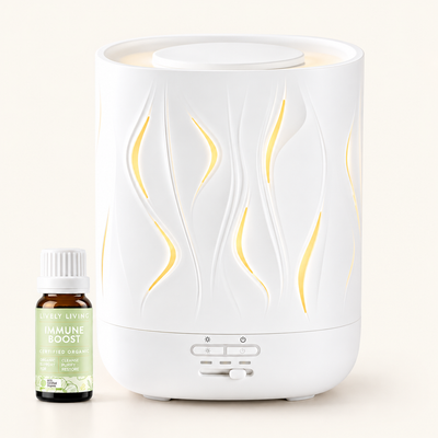 Aroma-Cloud Humidifier Diffuser + Immune Oil