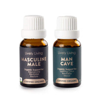 Mens duo oils with Masculine Male and Man Cave