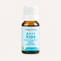 Lively Living kids oil on cream background 