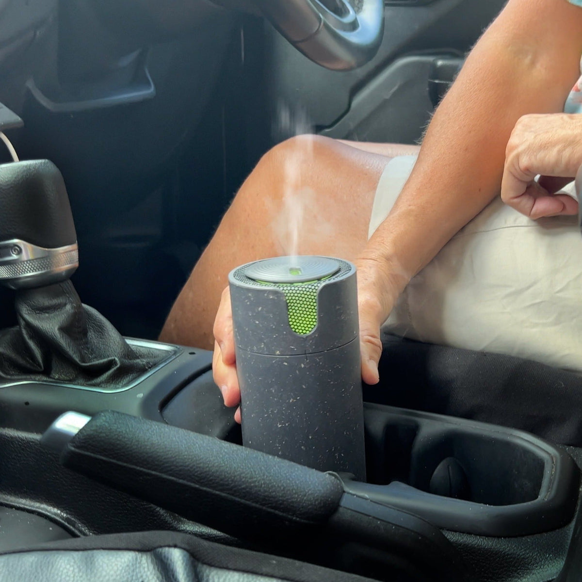 Aroma-Recharge fits into the cup holder in your car Lively Living