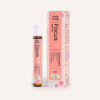 Lively Living Focus roll-on bottle and packaging on a white background