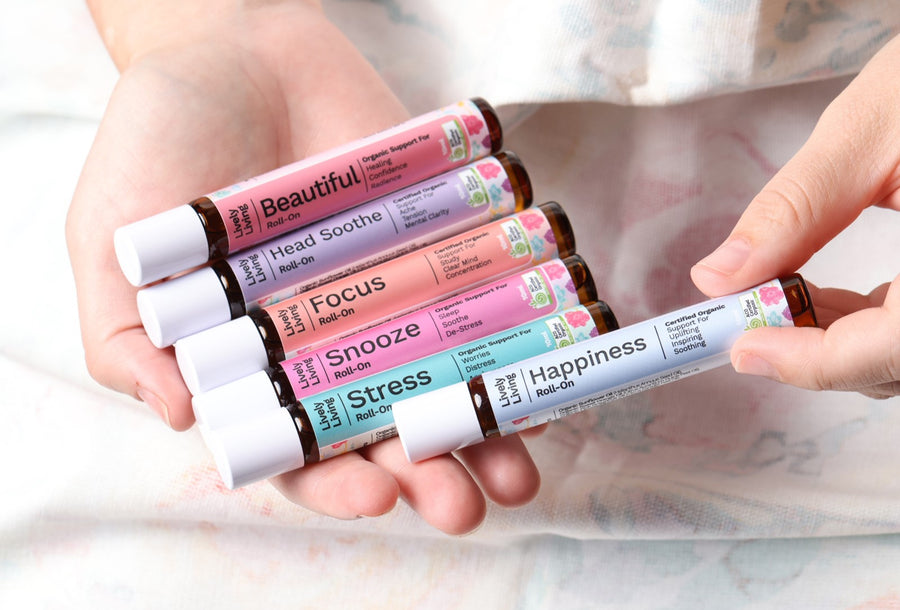 Roll On  Essential Oils 5x Pack + Bonus Stand