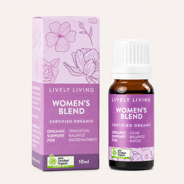 Lively Living Women's Blend bottle and packaging on a white background