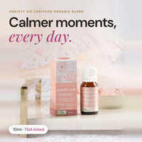 Anxiety Aid TGA listed certified organic essential oil 10ml: calmer moments, every day