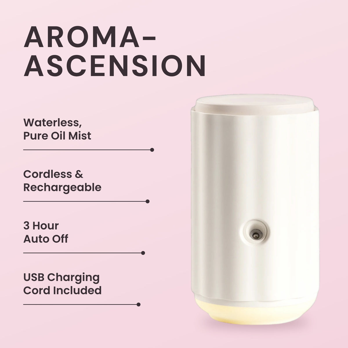 Aroma-Ascension Waterless Diffuser key features