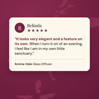 Five star customer review of the Aroma-Halo diffuser