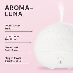 Aroma-Luna Diffuser + Organic Oil Bundle