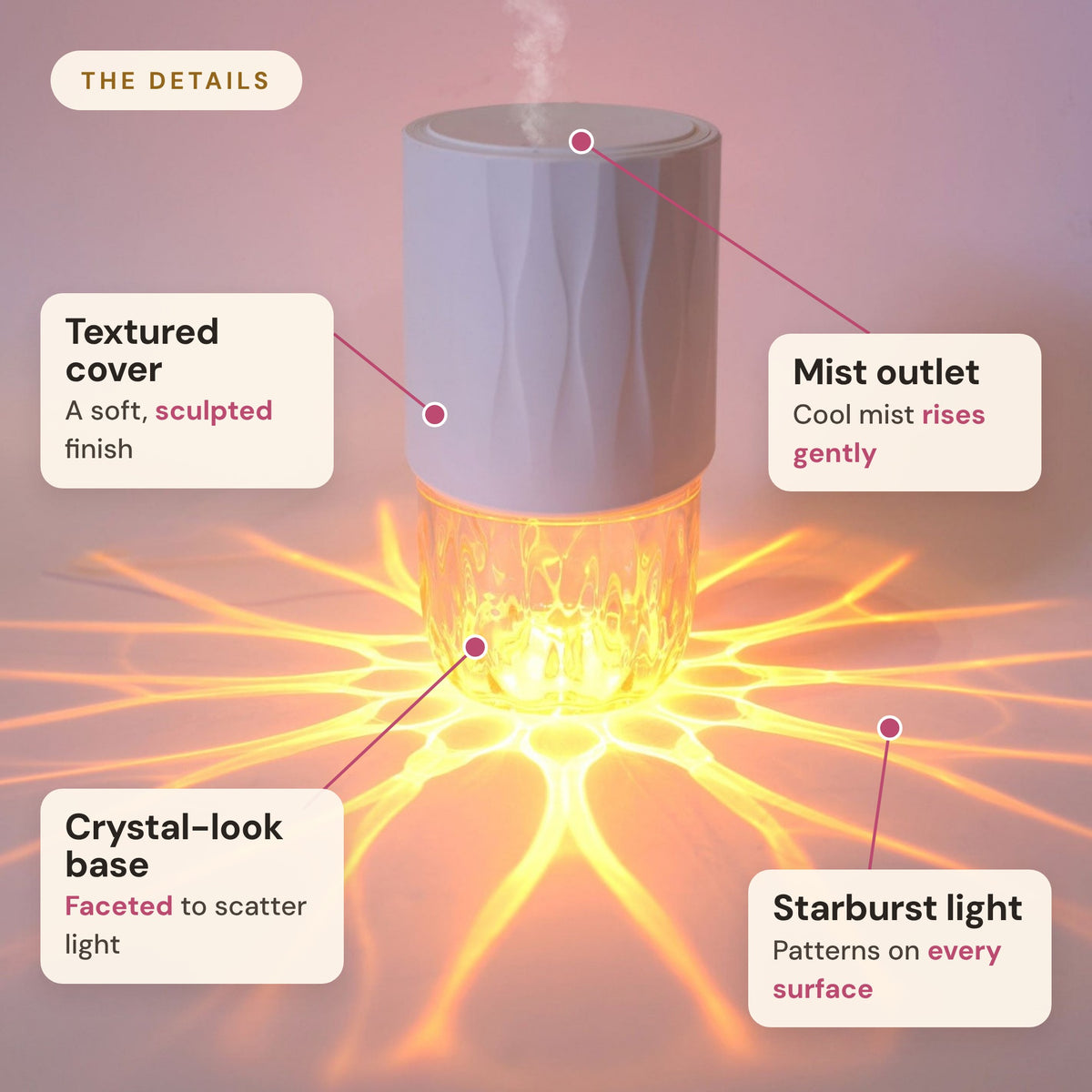 Aroma-Petal Crystal Light Diffuser