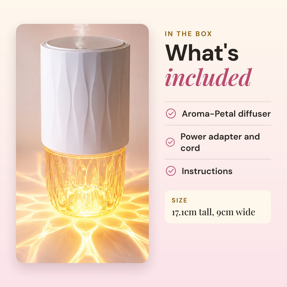 Aroma-Petal Crystal Light Diffuser