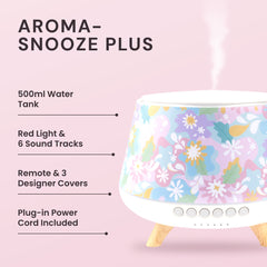Aroma-Snooze Plus- 8 in 1 Humidifier Kit + 3 Covers + Oil