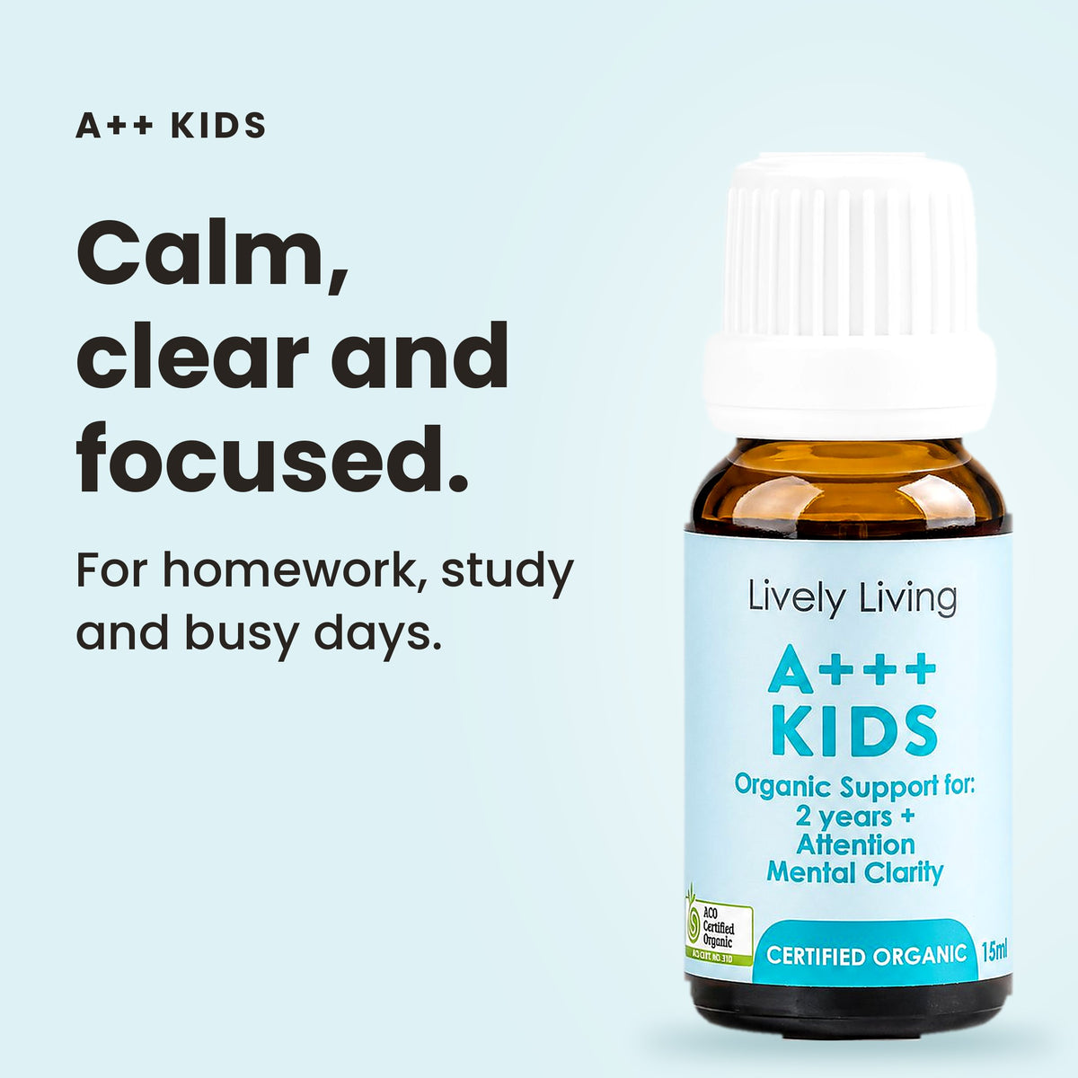 A++ Kids essential oil: calm, clear and focused