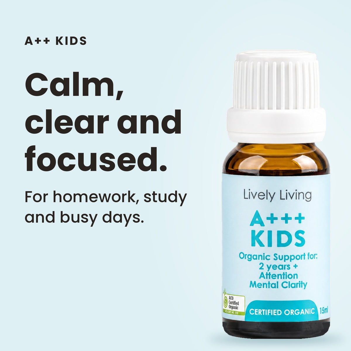 A++ Kids essential oil: calm, clear and focused