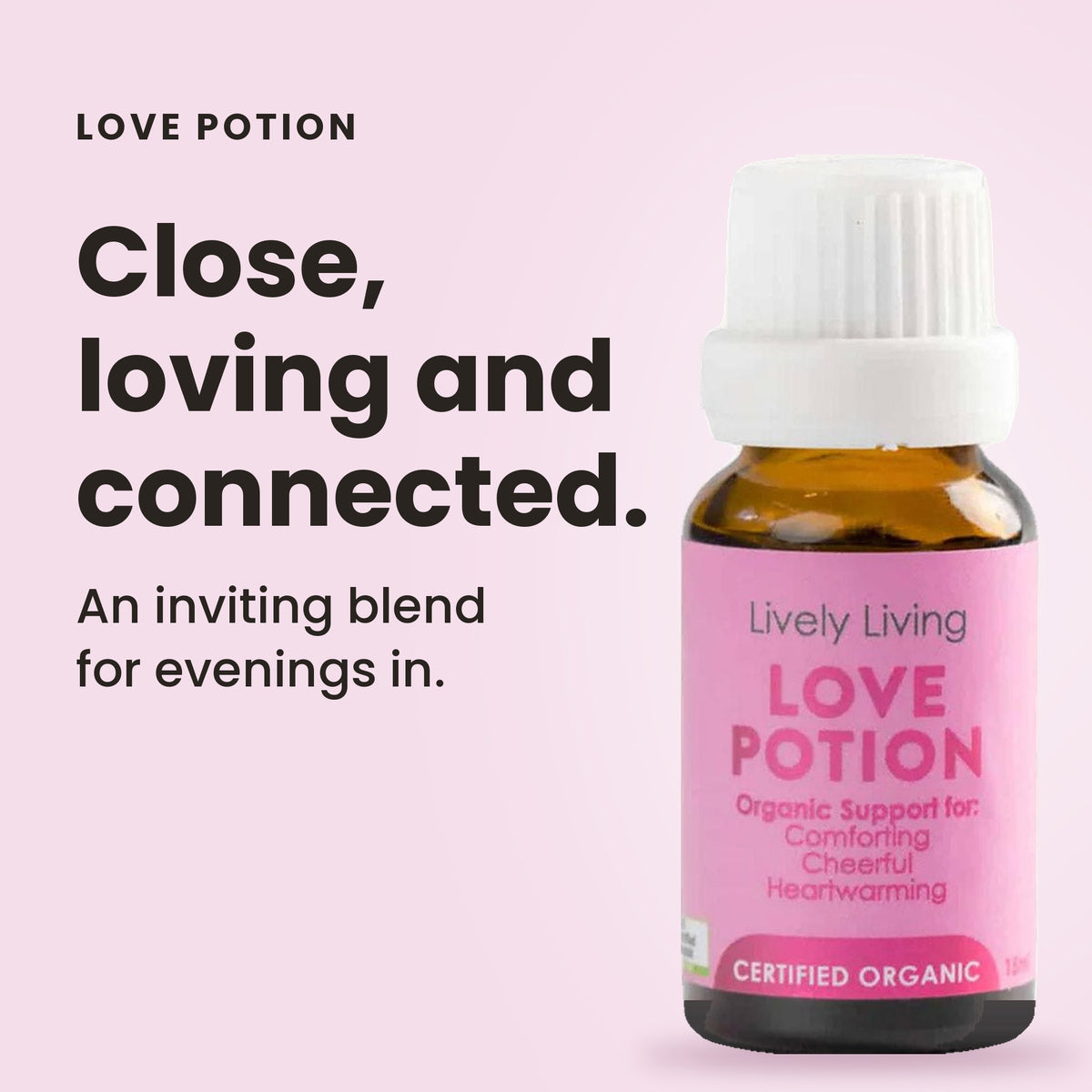 Love Potion essential oil: close, loving and connected