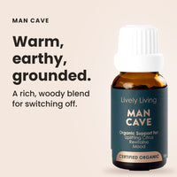 Man Cave essential oil: warm, earthy, grounded