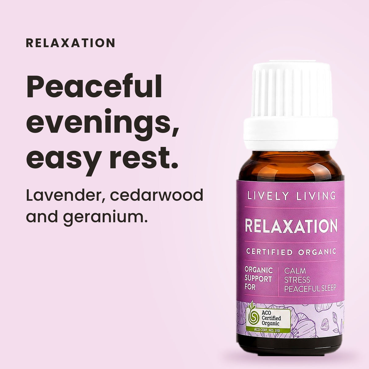 Relaxation essential oil: peaceful evenings, easy rest