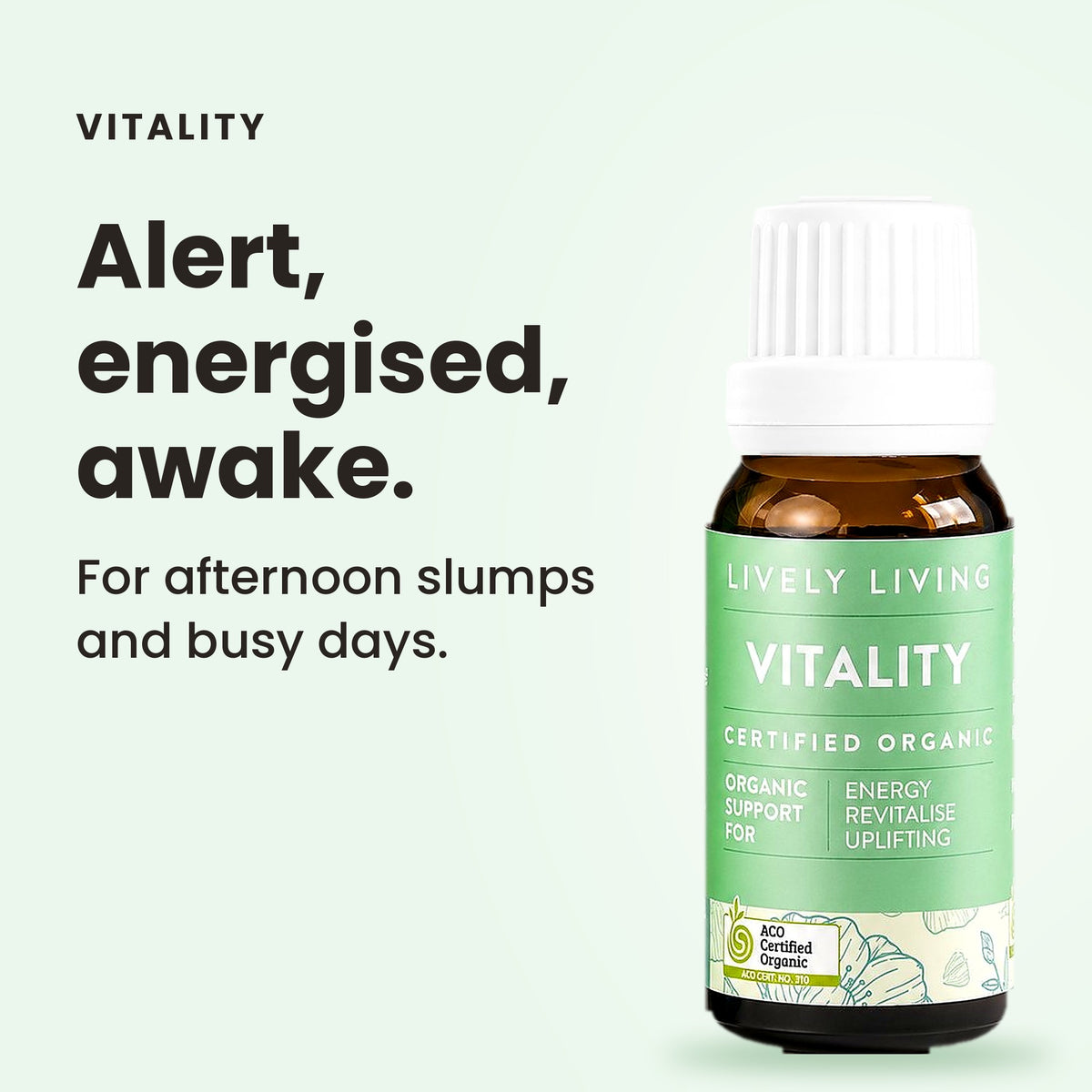 Vitality essential oil: alert, energised, awake