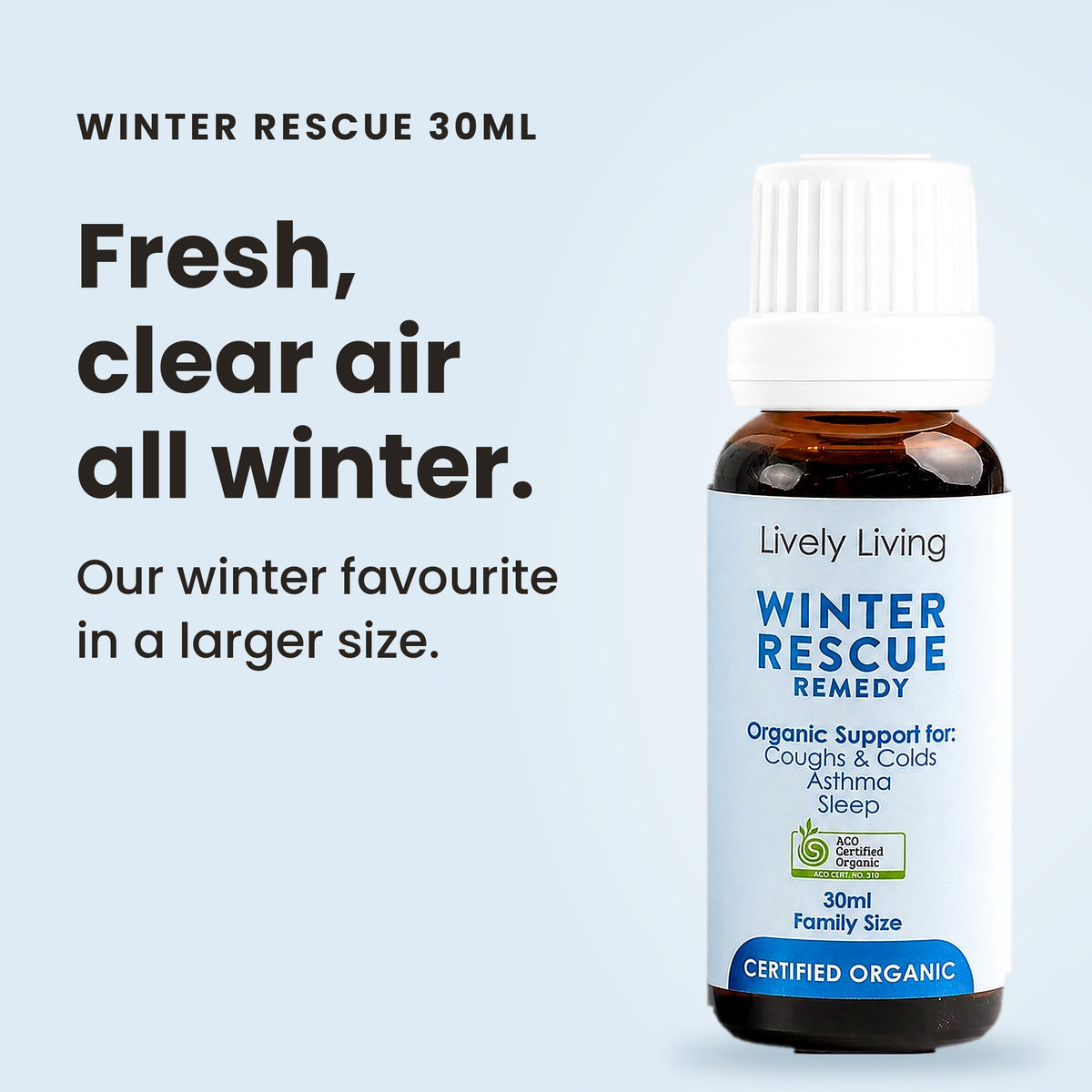Winter Rescue 30ml essential oil: fresh, clear air all winter