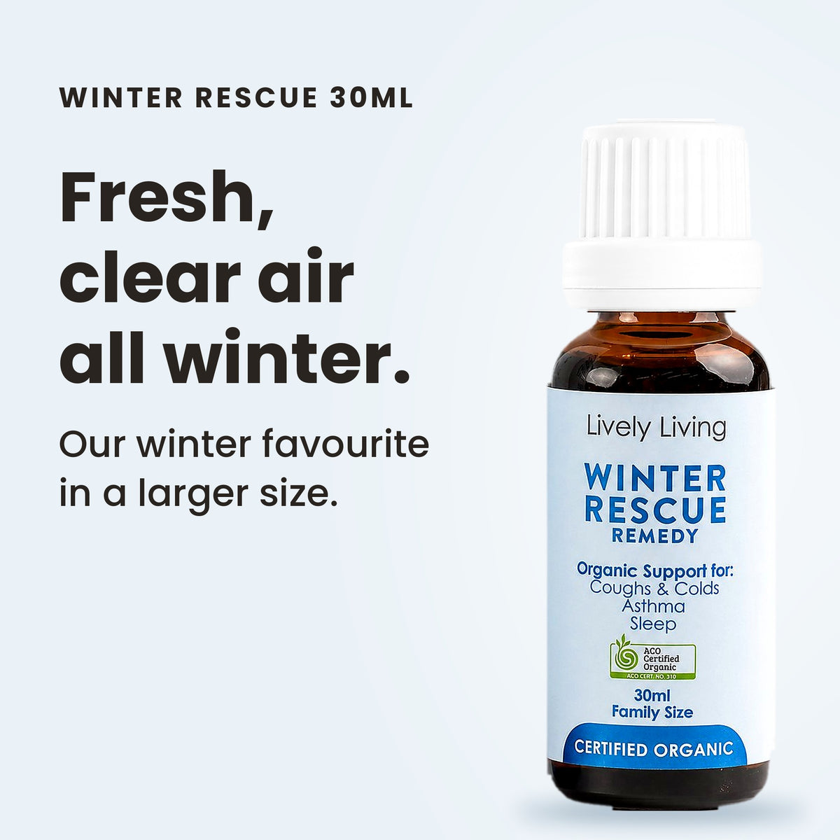 Winter Rescue 30ml essential oil: fresh, clear air all winter