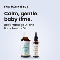 Baby Massage Duo: Baby Massage Oil and Baby Tummy Oil for calm, gentle baby time