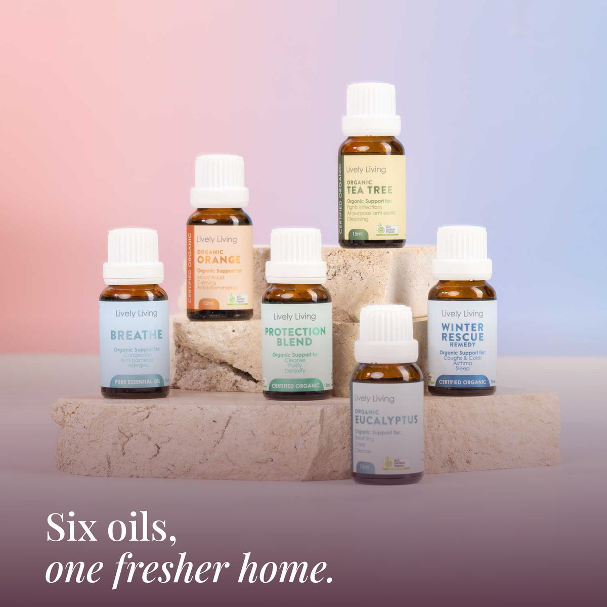 Breathe Clean Essential Oil Collection - 6 x15mls