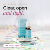Breathe certified organic essential oil 10ml: clear, open and light