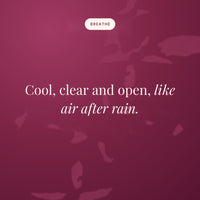 Cool, clear and open, like air after rain