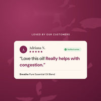 Verified customer review of Breathe essential oil: really helps with congestion