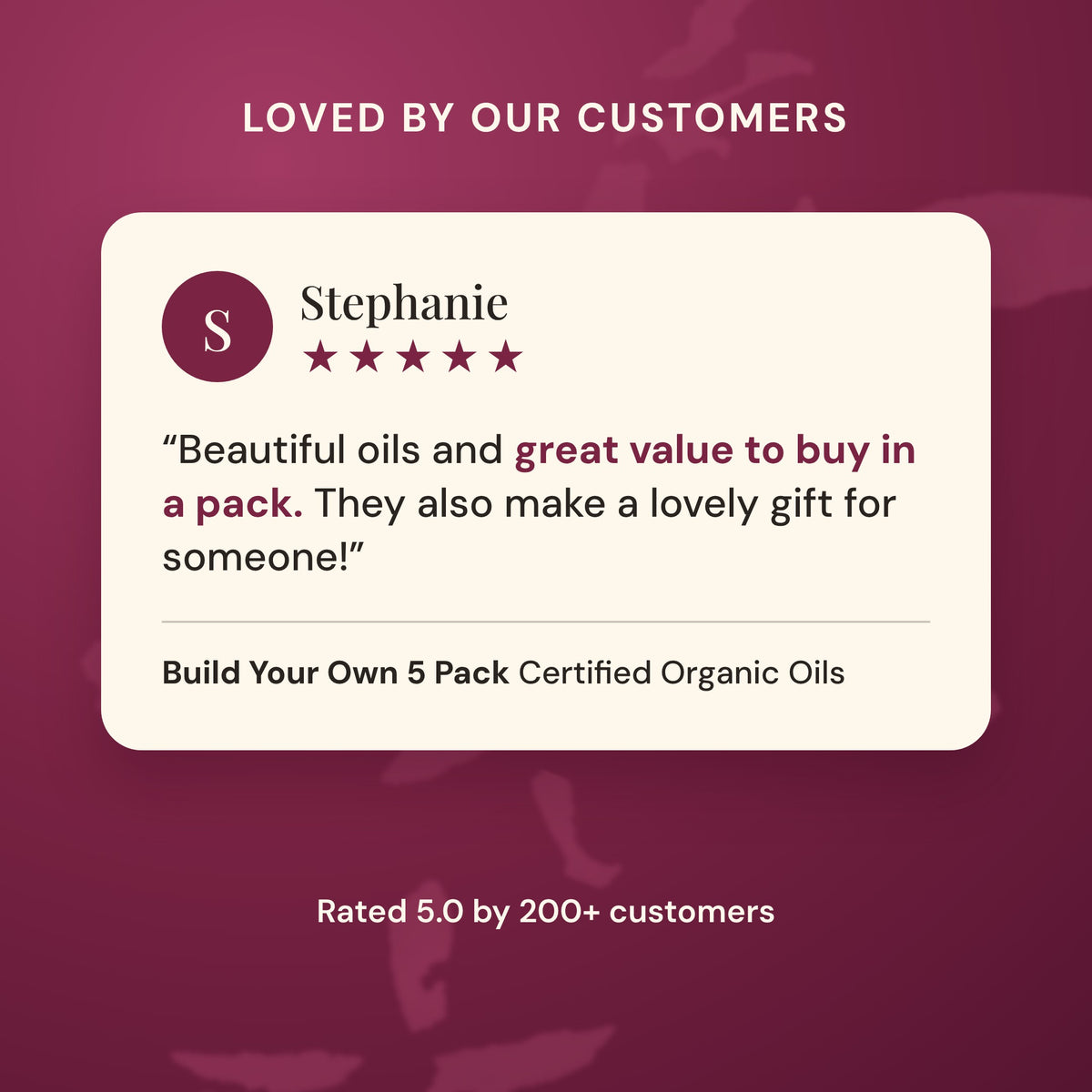 Build Your Own 5 Pack: Certified Organic Essential Oils + Bonus Gift