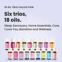 18 Oil Trio Collection: Sleep Sanctuary, Home Essentials, Core, I Love You, Bambino and Wellness trios