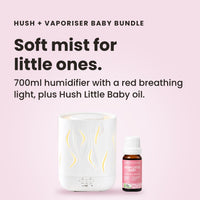 Hush and Vaporiser Baby Bundle: 700ml humidifier with Hush Little Baby oil