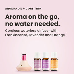 Aroma-Oil Waterless Diffuser + Core Essential Oil Trio