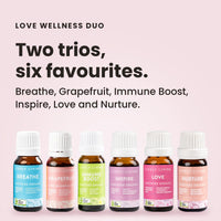 Love Wellness Duo: Breathe, Grapefruit, Immune Boost, Inspire, Love and Nurture