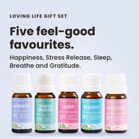 Loving Life Gift Set: Happiness, Stress Release, Sleep, Breathe and Gratitude