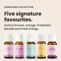 Signature Collection: Aroma Snooze, Indulge, Protection, Elevate and Fresh Energy