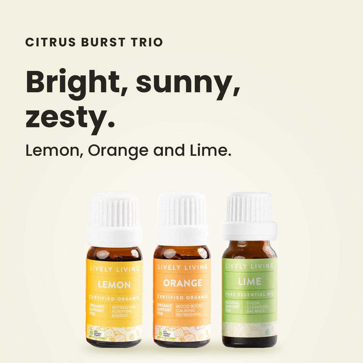 Citrus Burst Trio essential oils: bright, sunny, zesty